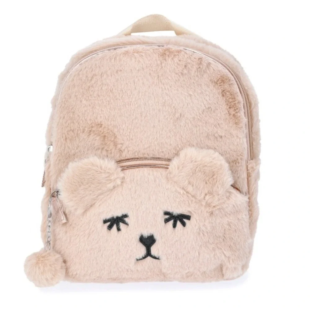 Wonder nation faux fur bear mini backpack NEW